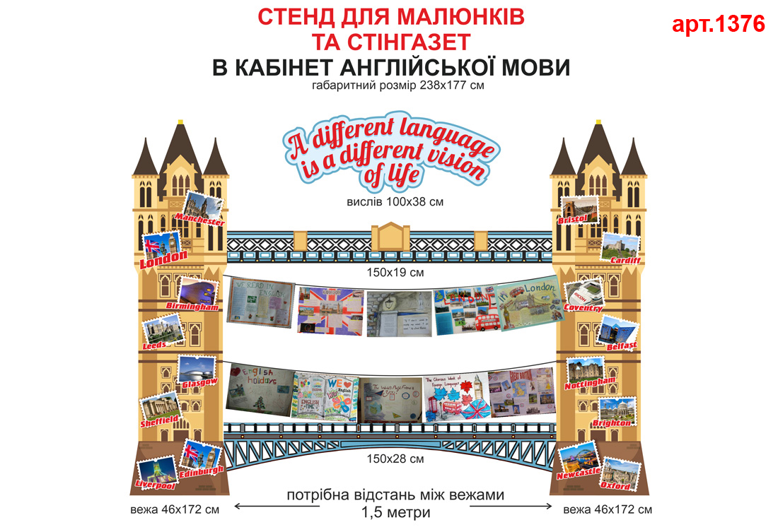 Модульный стенд в кабинет английского языка